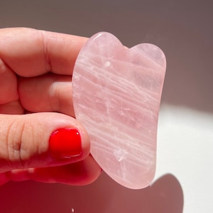 High Quality Rose Quartz Gua Sha | Facial Tool | Stone Massage Tool | Anti Aging | Natural Skin Care | Massage Stone | Headache |Travel Size