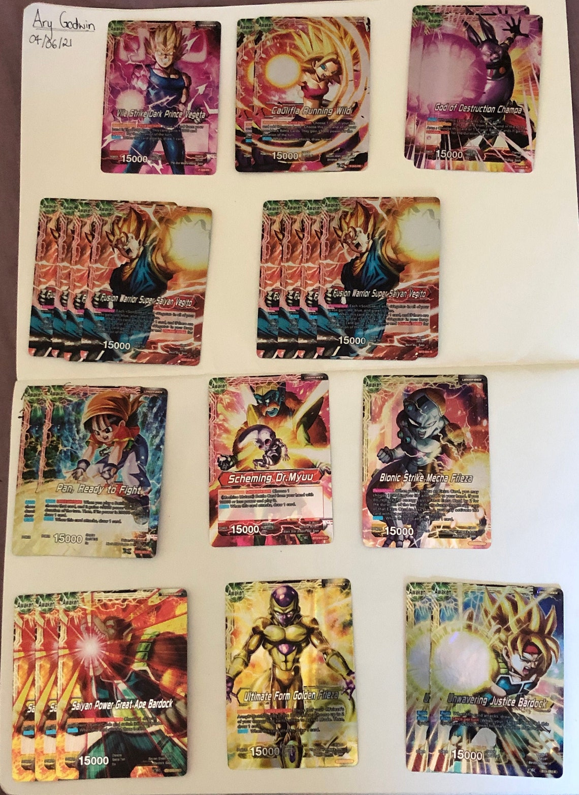 Variety Bulk Of DBS TCG Cards Etsy