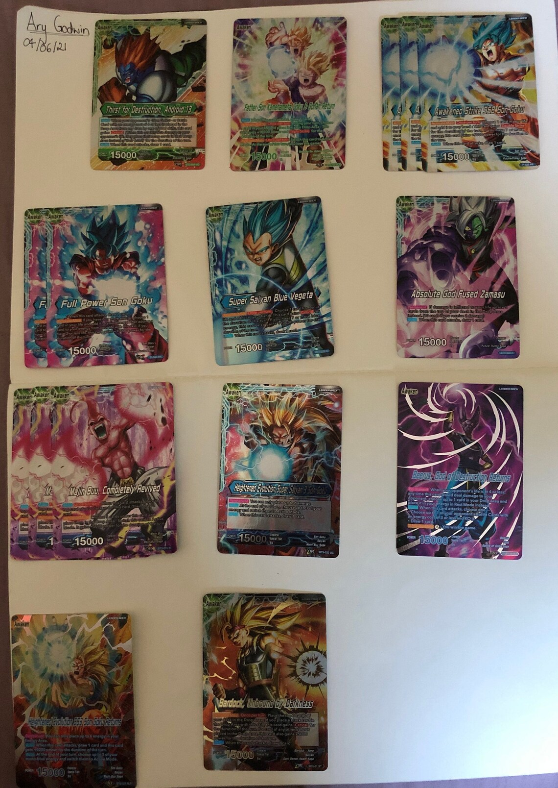 Variety Bulk of DBS TCG Cards Etsy