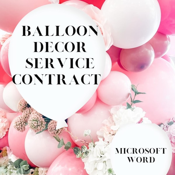 Balloon Contract Template Word Etsy Balloon Contract Template Word Etsy