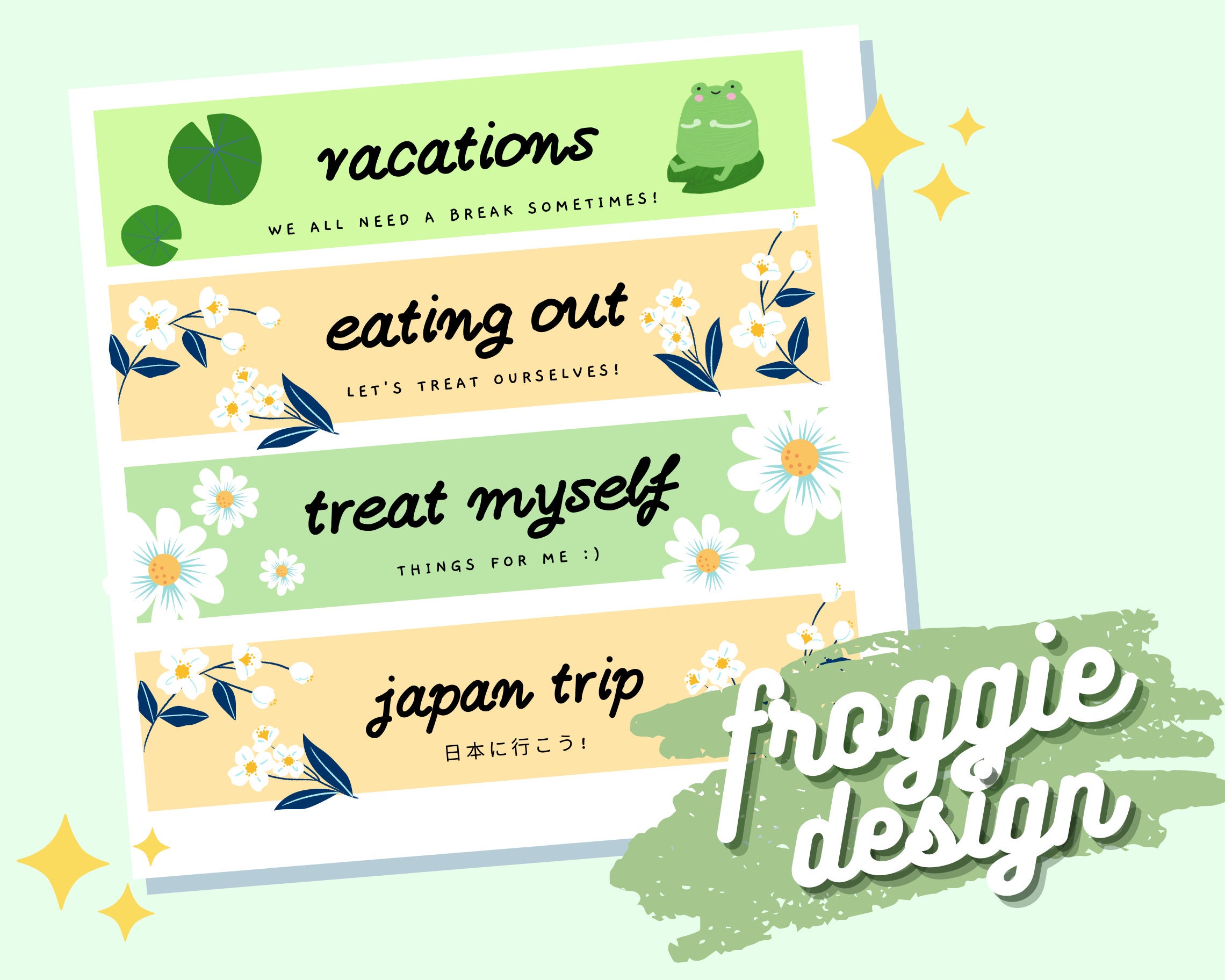 Cash Binder Label Designs Canva Templates Etsy