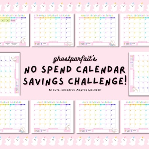 GhostParfait&#39;s Digital No Spend Challenge Calendar