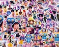 Kpop Anime Stickers | Waterproof Laptop Decals, Idol Fan Art (60 pc)