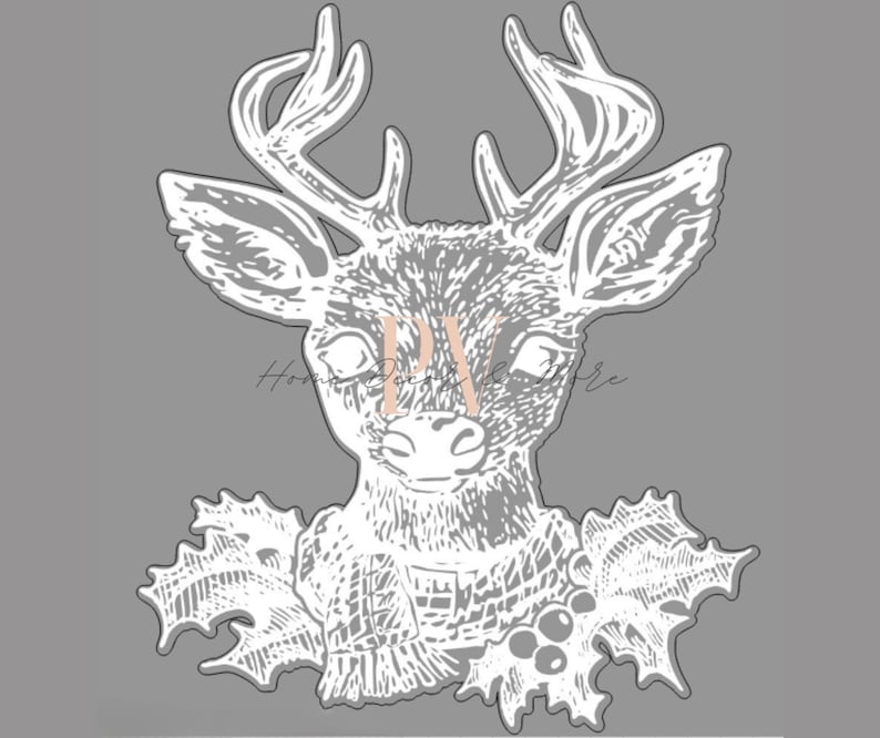 Vintage Reindeer SVG Laser Cut File for Glowforge (digital Download) - Etsy