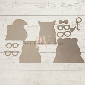 Woodland Animals, Laser Cutout, DIY Paint Project, Nursery Wall Art, Unfinished Wood Cutouts