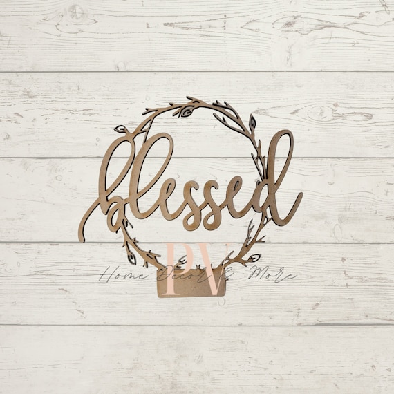 Blessed Napkin Holder, Laser Wood Cutout, Wooden Craft, DIY