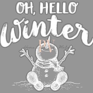 Hallo Winter Schneemann SVG, Glowforge, Laser Cut-Datei, Chalk Couture Laser Cut-Datei, Chalk Couture SVG