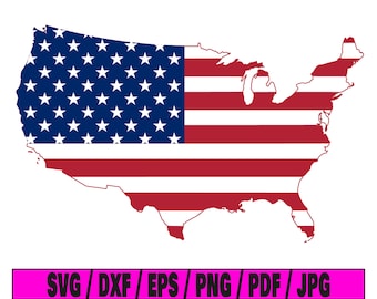 Usa Karte svg, USA Flagge Karte svg, usa svg, Amerika svg, USA svg, Sublimation