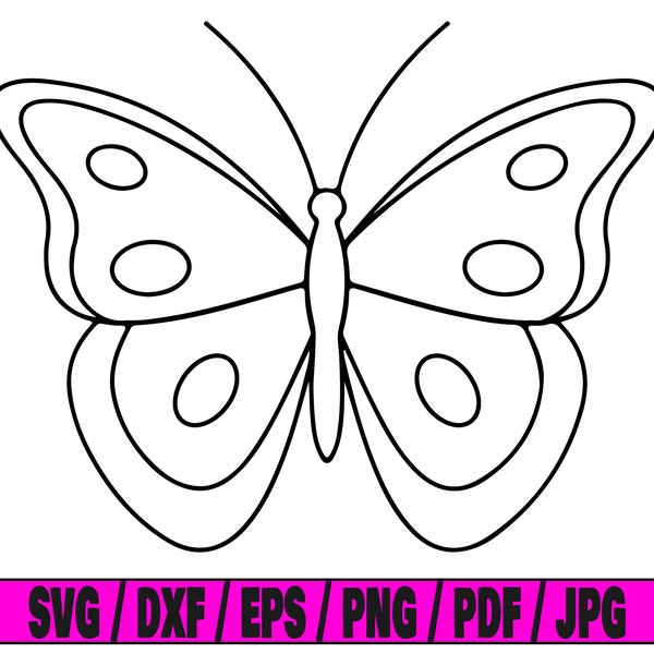 Butterfly svg, insect svg, cute animal svg, butterflies svg, outline svg