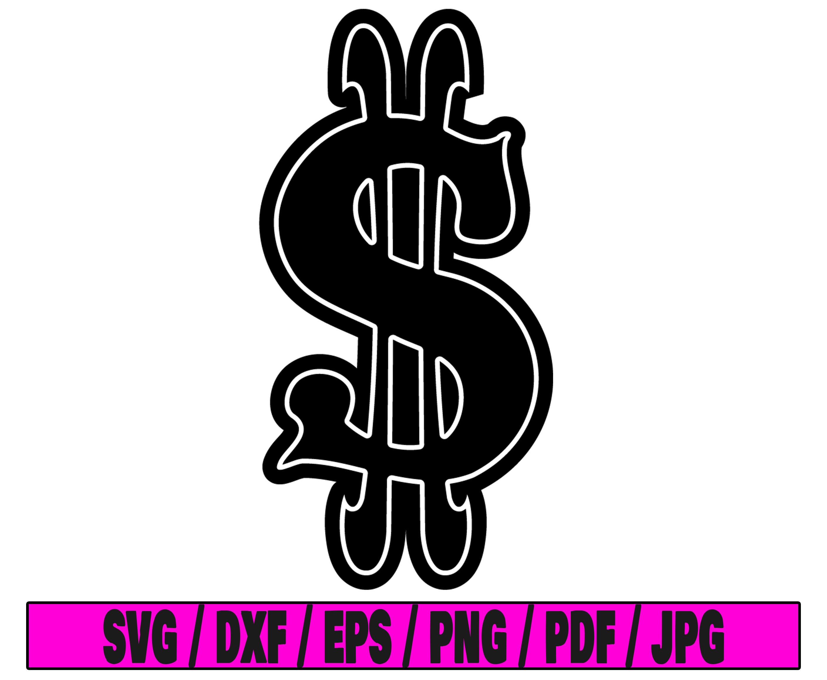 Checkers Purse Bag Full Of Paper Money Hustler Symbol Money Maker Currency  SVG JPG PNG Designs Vector Clipart Cricut Silhouette Cut Cutting