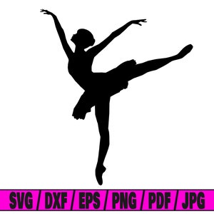 Ballerina svg, ballet svg, dancer svg, person silhouette, woman svg, woman silhouette svg