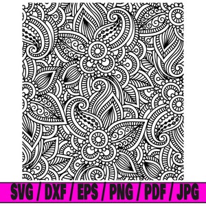 Floral seamless pattern svg, floral pattern svg, floral svg, pattern svg, tooled leather svg, damask svg