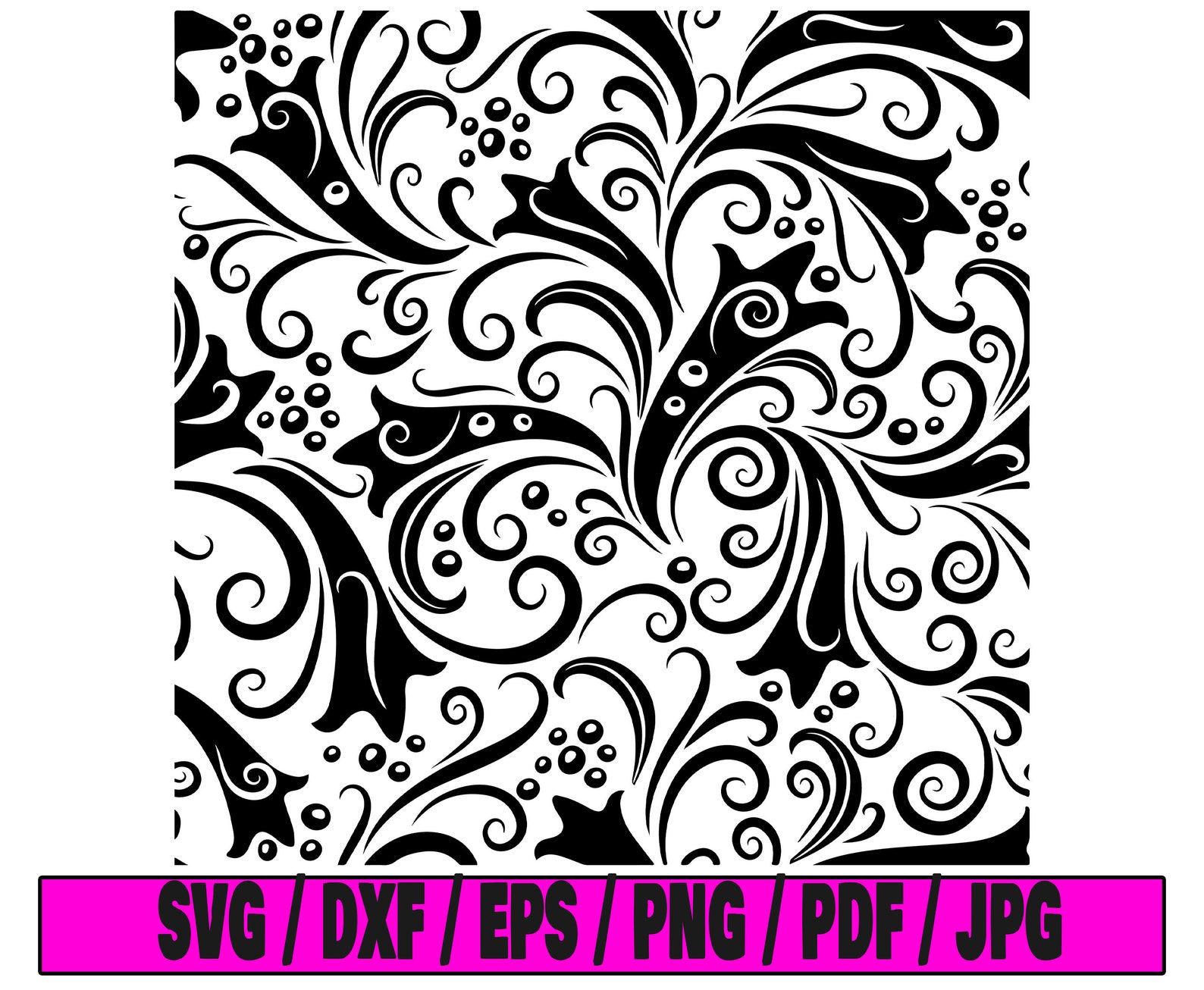 Seamless Floral Pattern Svg Seamless Svg Floral Pattern Svg Etsy