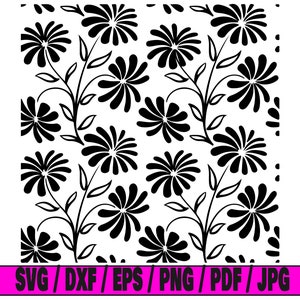 Flower pattern svg, floral svg, floral svg, pattern svg, seamless pattern svg