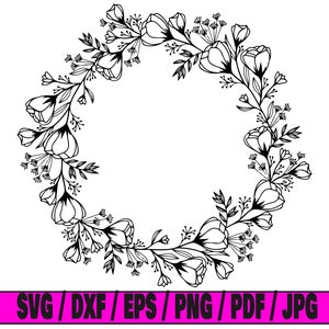 Floral circle svg, floral svg, circle svg, floral ornament svg, floral svg, flower svg