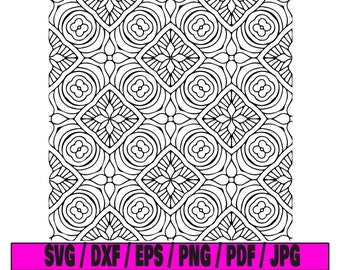 Seamless pattern ornament svg, svg cut file, cricut svg, damask svg