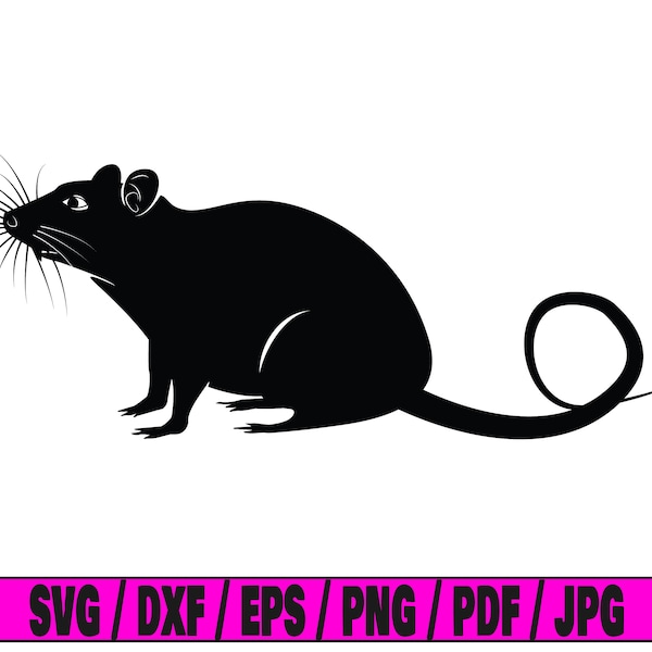 Rat svg, mouse svg, rat silhouette svg, animal svg, mouse silhouette svg