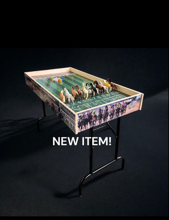 Jumbo Horse Race Dice Game with Printed Rails: Custom Gambling Fun