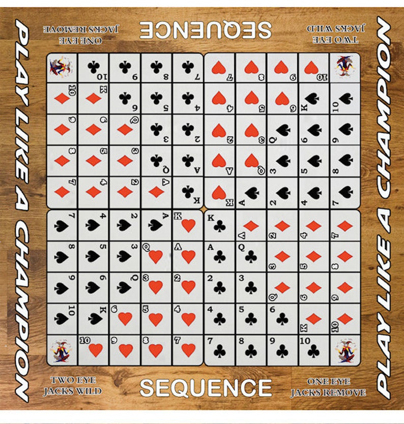 Sequence Board Game - Unlimited Design Options - Etsy
