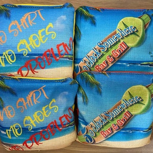 Paradise Beach Themed Cornhole Bags, Cornhole Toss, Bean Bags