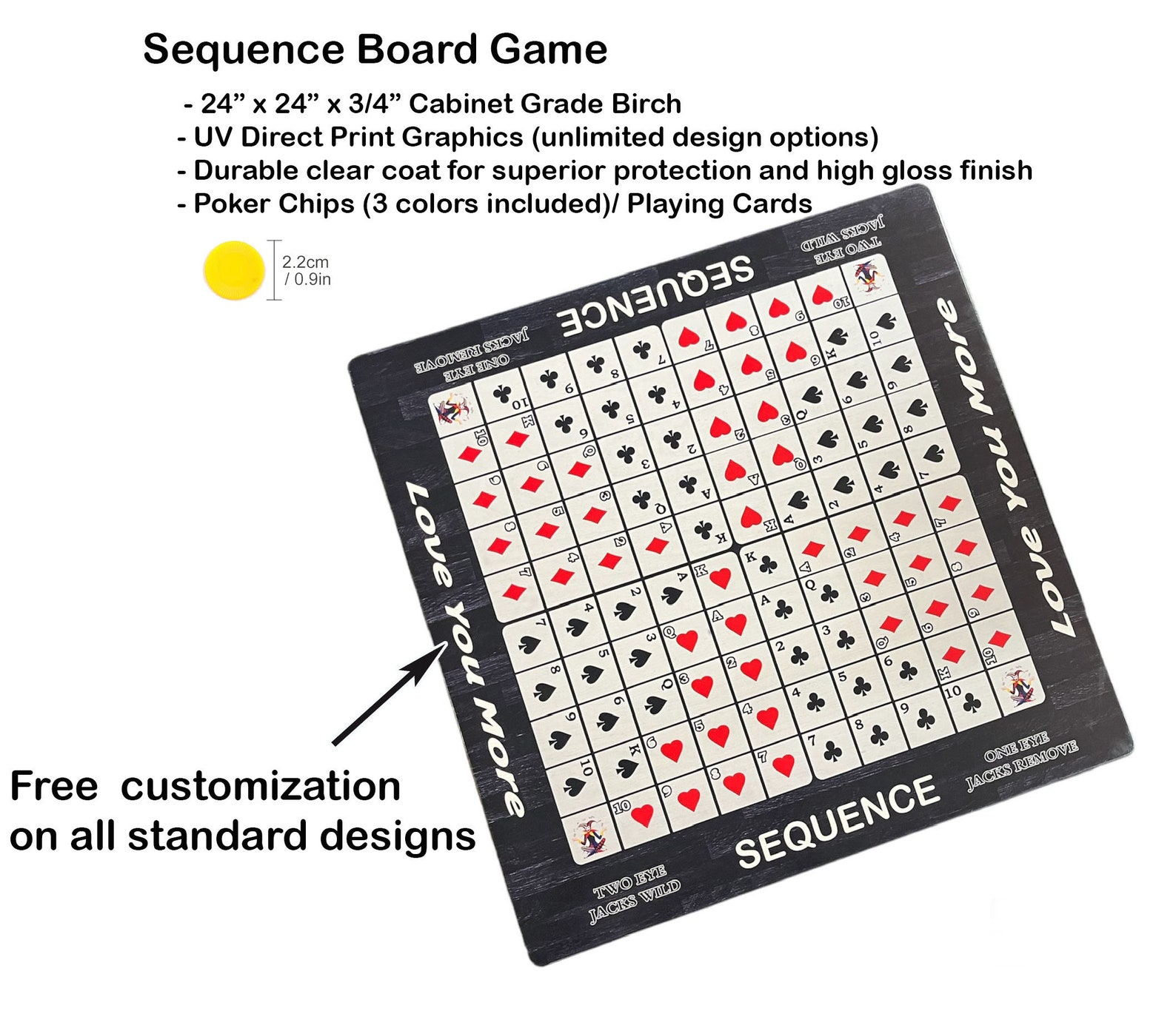 Sequence Board Game - Unlimited Design Options - Etsy