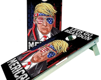 Trump Lets Go Brandon Cornhole Boards