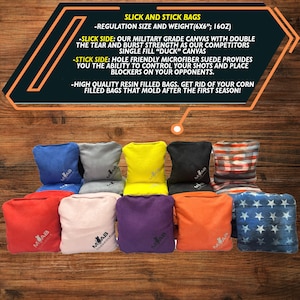 Slick and stick All Weather Cornhole Bags Set of 8 bags