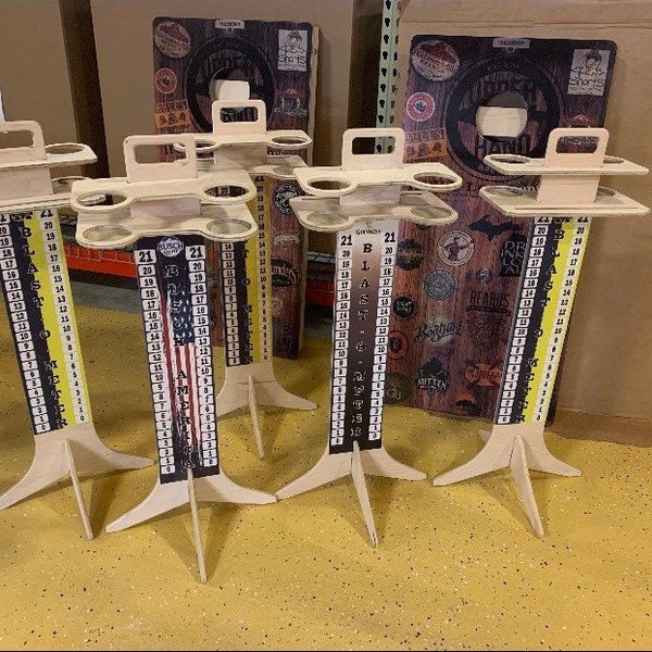Tableau d'affichage Cornhole, porte-bière, porte-iPhone, porte-gobelets.