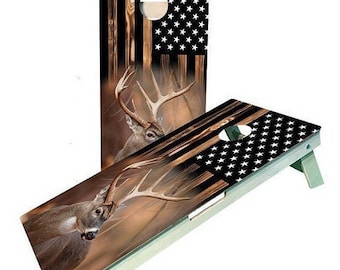 Deer Flag Cornhole Boards