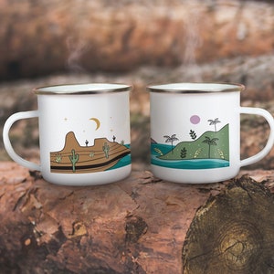 Taza de esmalte para fogata: La aventura te espera
