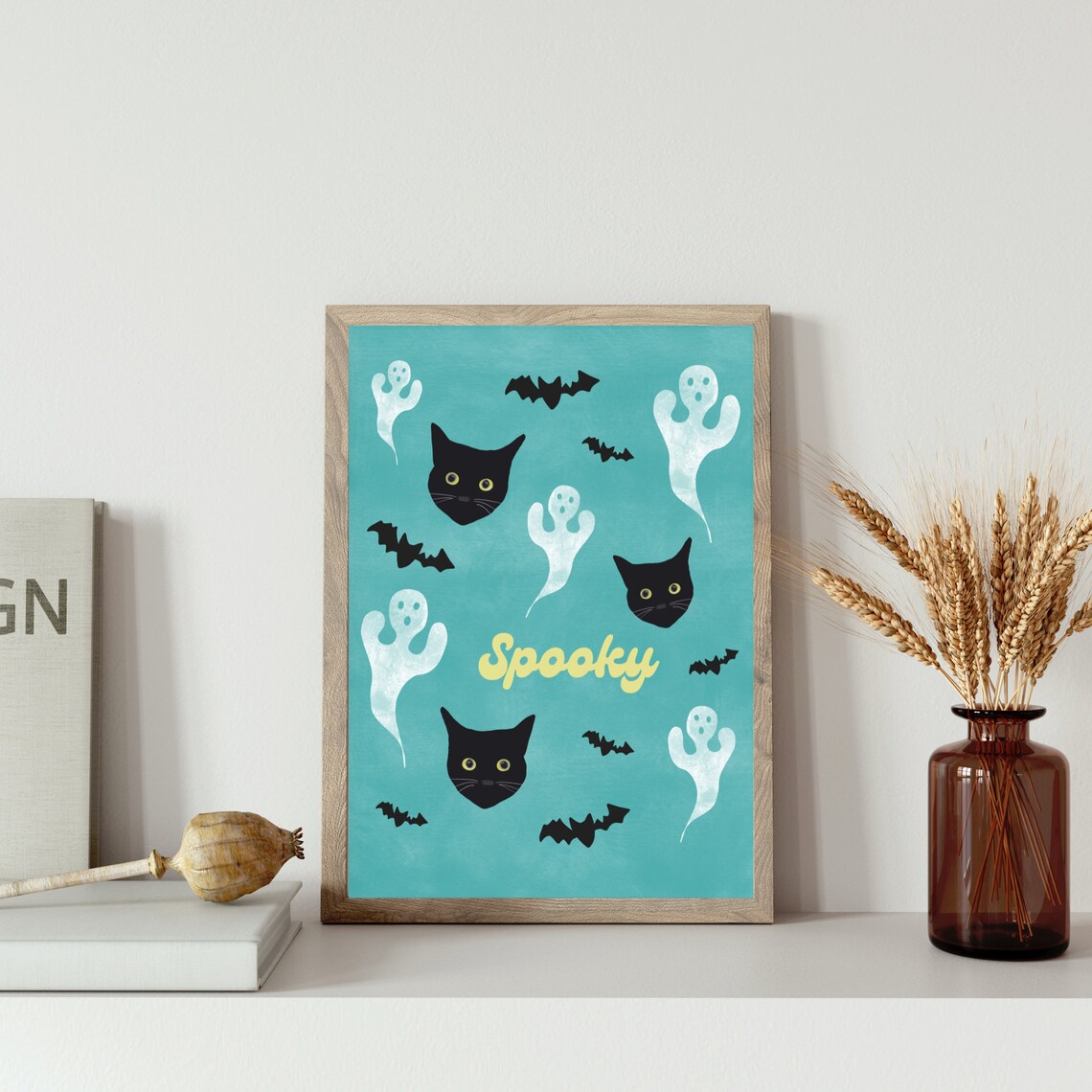 Spooky Art Print Halloween Printable Halloween Wall Art Etsy