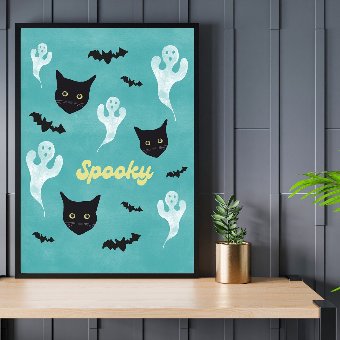 Spooky Art Print Halloween Printable Halloween Wall Art Etsy