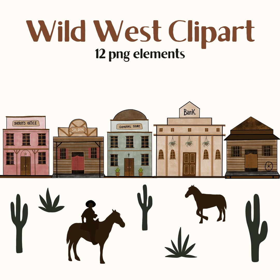 Wild West Clipart Western Clipart Hand Drawn Png Etsy wild-west-clipart-western-clipart-hand-drawn-png-etsy