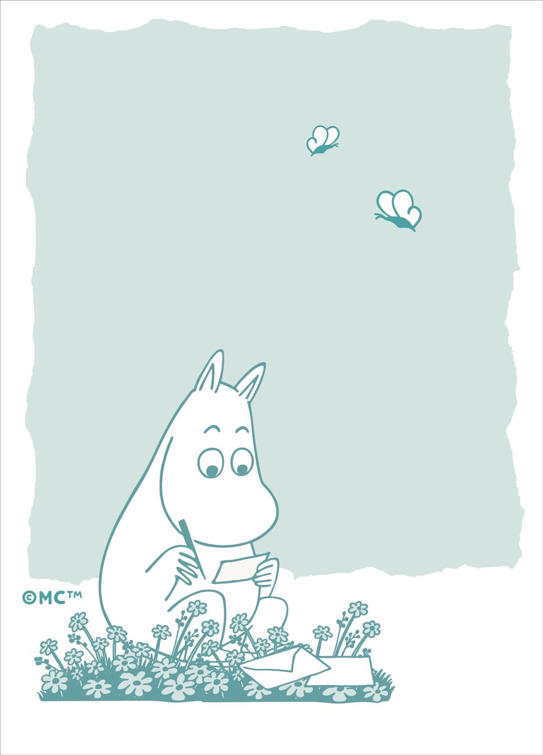 Moomin Writing Moomin Greeting Card - Writing Letters - Etsy
