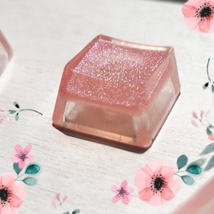 Pink clear keycap | OEM CHERRY | Gift for gamer