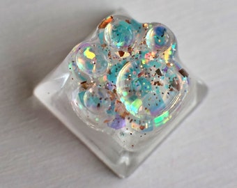 Keycap paw Cute key caps Artisan keycaps glitter keyboard caps Cat lover gift OEM CHERRY MX