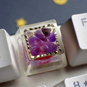 Amethyst keycap | Escape keyboard caps | Transparent keycaps for mechanical keyboard