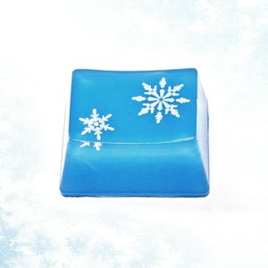 1,25U de touches en résine | Capuchons pour clavier | Majuscules en forme de flocon de neige pour la rangée du bas (Ctrl, Alt, Win)