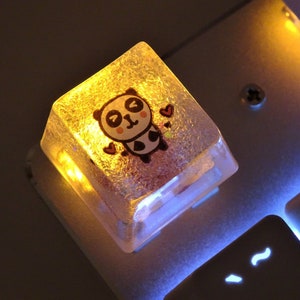 Anime panda keycap, Artisan resin key cap for mechanical keyboard OEM Cherry MX