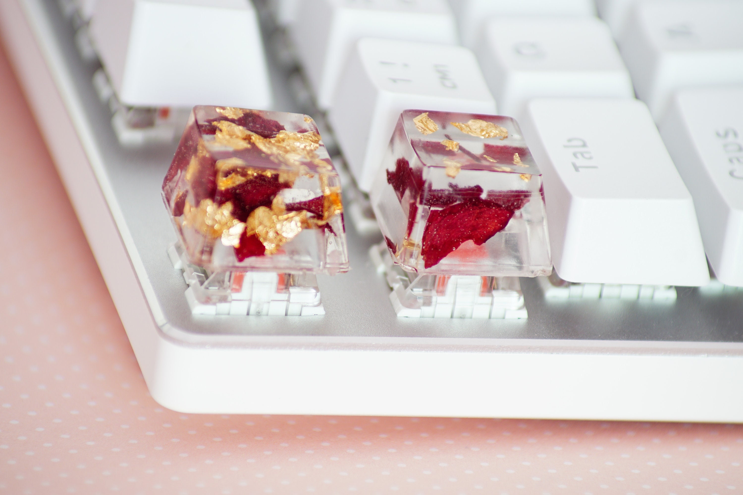 Real rose botanical keycap | Artisan key caps | OEM Cherry MX, Gateron, Kailh