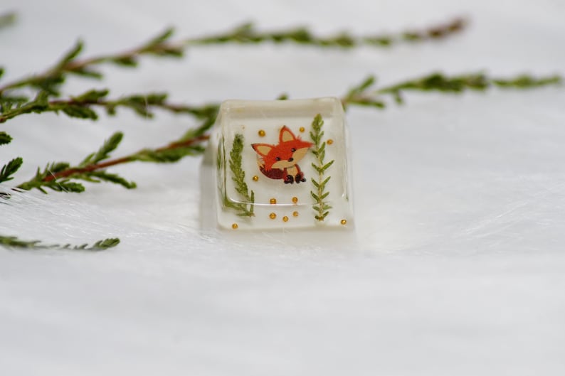 Fox Keycaps, Cute Key Caps, Artisan Keycap, OEM for Cherry MX, Gateron ...