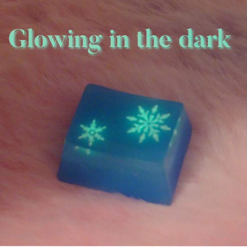 Snowflake Computer Key Caps 1,25U Resin Keycaps | Keyboard Caps | Snowflake Key Caps for Bottom Row ...