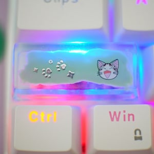 Left shift | Cute cat keycap | Artisan key cap for mechanical keyboard OEM Cherry MX