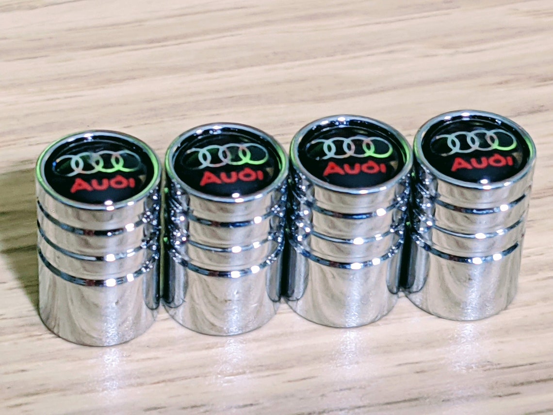 Audi Emblem Tire Wheel Valve Stem Caps x4 Etsy
