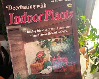 Libro de decoración con plantas de interior de 1980