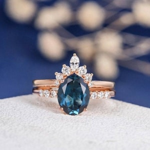 London Blue Topaz Ring- Sterling Silver Ring- Engagement Promise Ring- November Birthstone- Anniversary Gift For Her - Blue Topaz ring