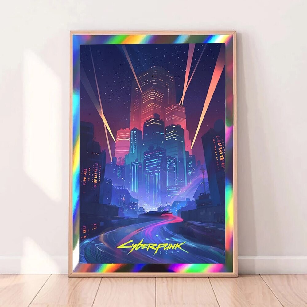 Cyberpunk poster custom made silk posters gift room decoration Etsy