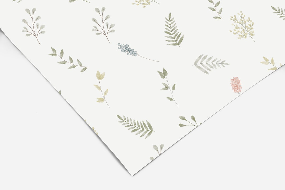 Light Floral Contact Paper Shelf Liner Drawer Liner Peel Etsy