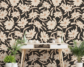 Black Gold Cream Wallpaper - Etsy