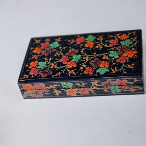 Hand-Painted Velvet Ring Box: A Timeless Treasure for Precious Moments image 8